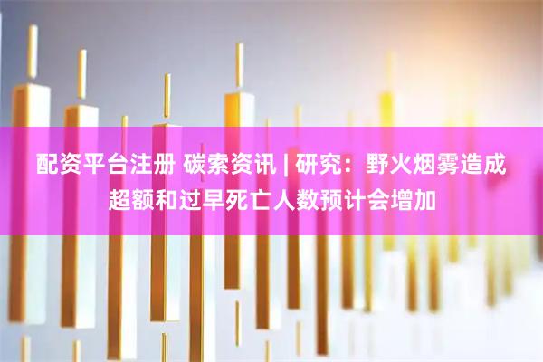 配资平台注册 碳索资讯 | 研究：野火烟雾造成超额和过早死亡人数预计会增加