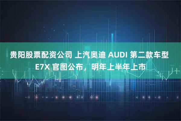 贵阳股票配资公司 上汽奥迪 AUDI 第二款车型 E7X 官图公布，明年上半年上市